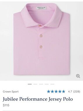 Peter Millar Light Pink Jubilee Performance Jersey Polo